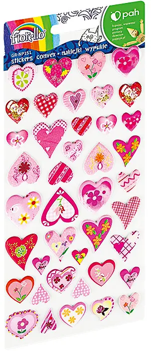 Samolepky plastické GR-NP151 srdce