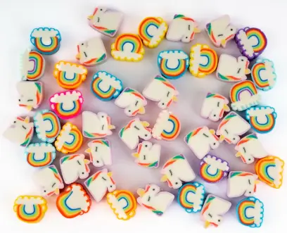 Korálky polymerové GRKO-143 jednorožci a duhy DP