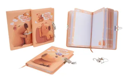 Zápisník se zámkem B6 Capybara mix