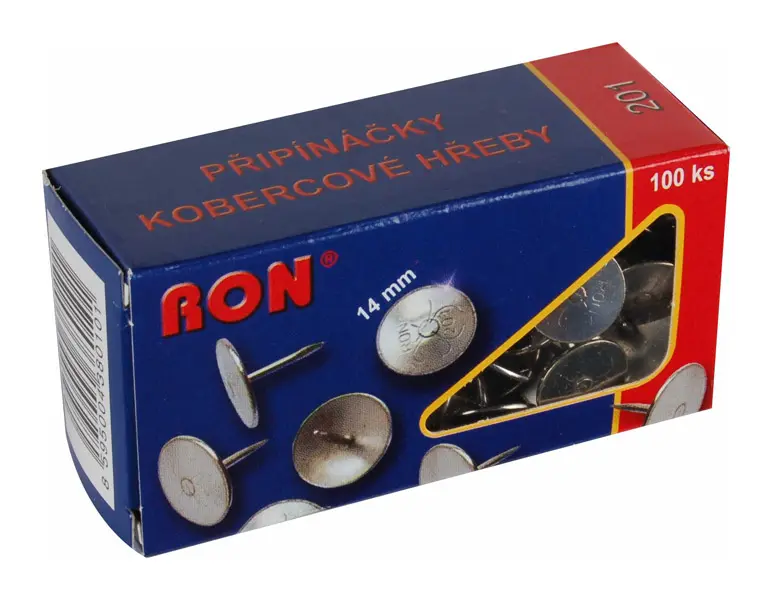 Hřeby kobercové 201 průměr 14 mm délka 11 mm 100 ks v krabičce