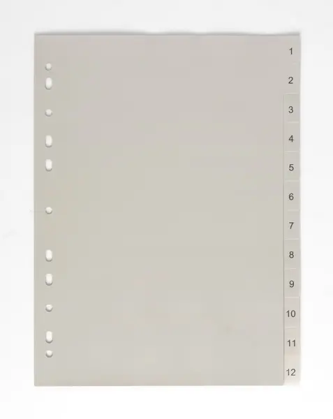 Rozlišovač A4 1-12 PP šedý