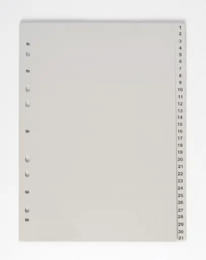 Rozlišovač A4 1-31 PP šedý