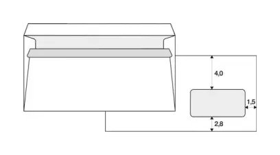 Obálka poštovní DLO samolepicí 1000 ks