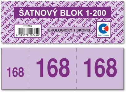 Blok šatnový 1-200 perforovaný