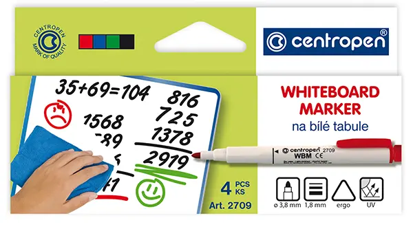 Značkovač na bílé tabule 2709/4 sada stopa 1,8 mm