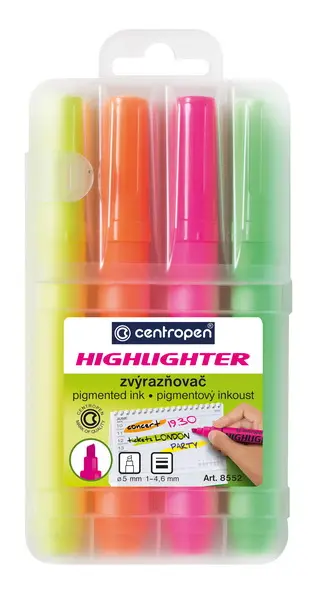 Zvýrazňovač 8552/4 sada 4 ks stopa 1-4,6 mm