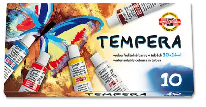 Barvy temperové 10 barev v soupravě