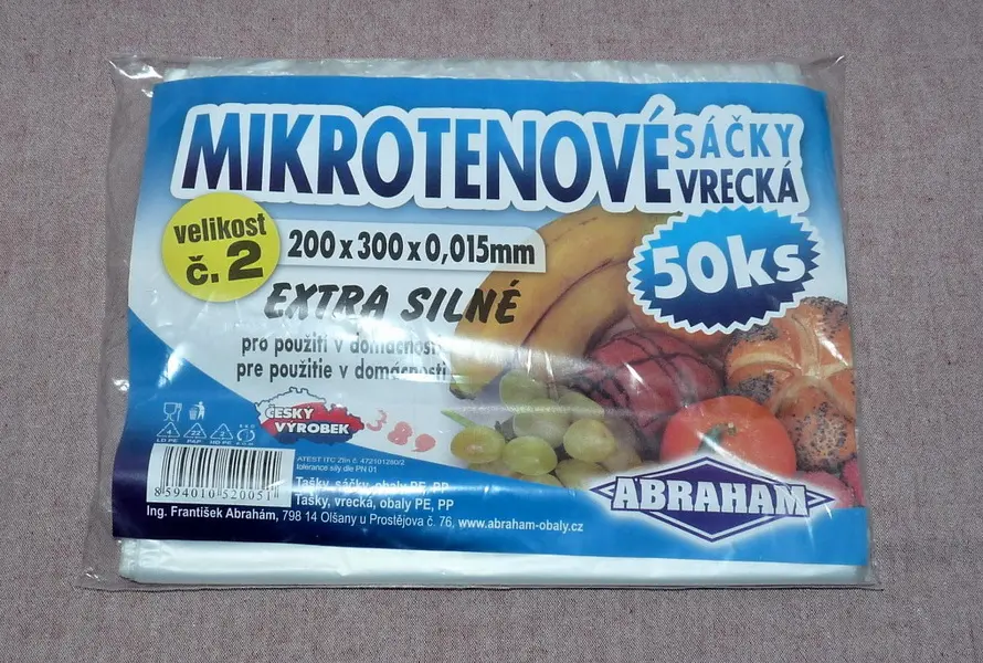 Sáček mikrotenový 200x300 mm 15 mic. 50 ks