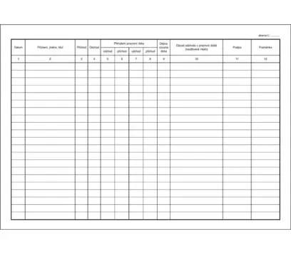 Kniha příchodů a odchodů A4 oboustranná