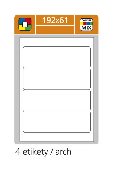 Etikety samolepicí 192 x 61 mm 30 archů Print