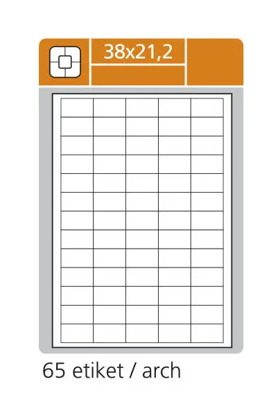 Etikety samolepicí 38 x 21,2 mm 30 archů Print