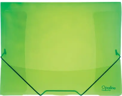 Mapa 3 klopá s gumou PP Opaline zelená