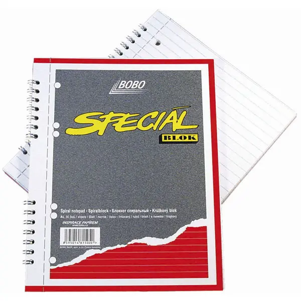 Blok spirálový A5 linka 50 listů Bobo Speciál