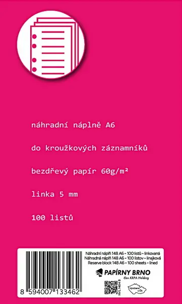 Vložka do karisbloků A6