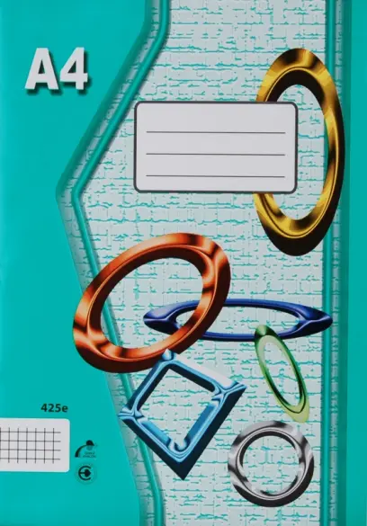 Sešit 425 recyklovaný, formát A4, 20listů, čtverečky 5 x 5 mm