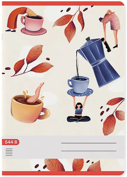 Sešit 544 bezdřevý, formát A5, 40 listů, linkovaný - 8 mm