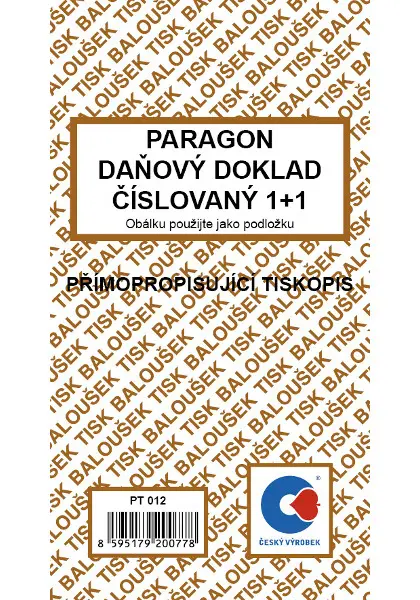 Paragon SP číslovaný daňový