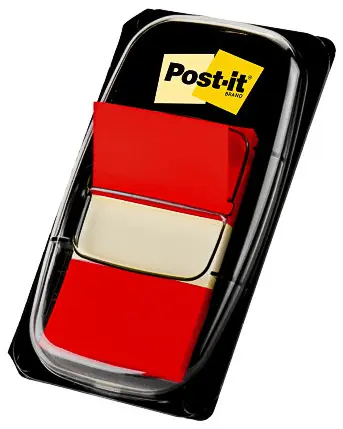 Záložka samolepicí 25x43 mm 680-1 červená