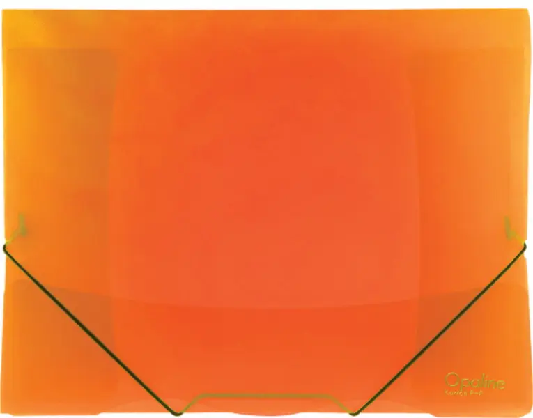 Mapa 3 klopá s gumou PP Opaline oranžová