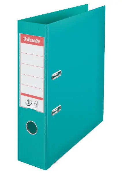 Pořadač pákový 75 mm celoplastový tyrkysový