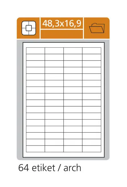 Etikety samolepicí 48,3 x 16,9 mm 100 archů Plus