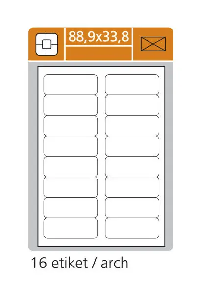 Etikety samolepicí 88,9 x 33,8 mm 100 archů Plus