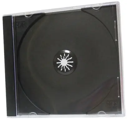 Obal na 1 CD průhledný černý vnitřek