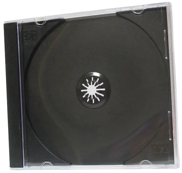 Obal na 1 CD průhledný černý vnitřek