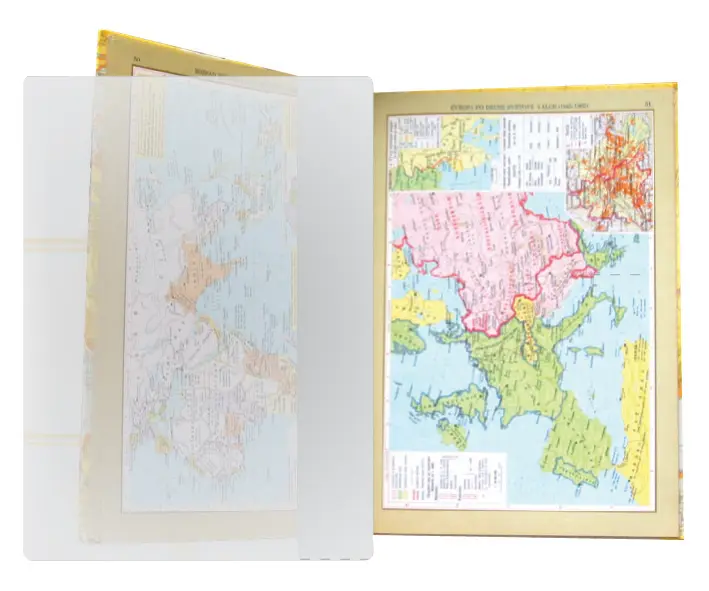 Obal na atlas světa průhledný