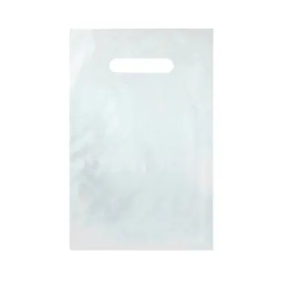 Taška PE s průhmatem 38 x 44 cm bílá