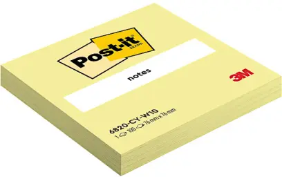 Blok samolepicí 76x76 mm 100 lístků 6820 CY žlutý