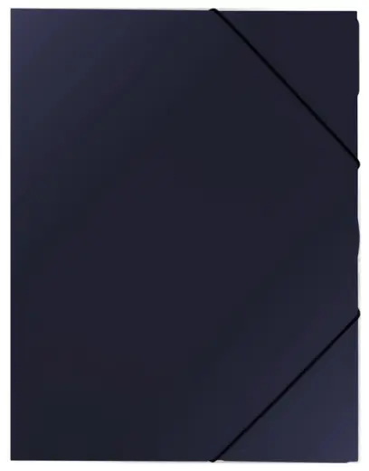 Mapa 3 klopá PP modrá s gumou neprůhledná