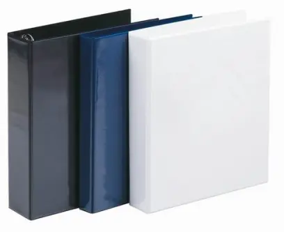 Pořadač 4 kroužkový D25 modrý přední a boční kapsa 4 cm hřbet