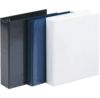 Pořadač 4 kroužkový D15 modrý přední a boční kapsa 3 cm hřbet