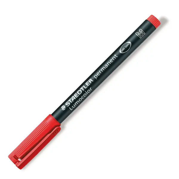 Popisovač nestíratelný 317-2 červený