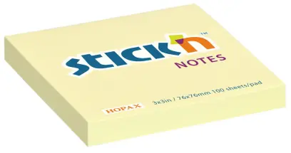 Blok samolepicí 76x76 mm 100 lístků Hopax žlutý