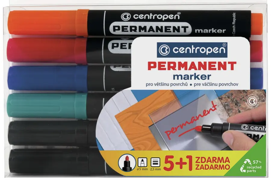 Značkovač nestíratelný 8566/6 sada stopa 2,5 mm