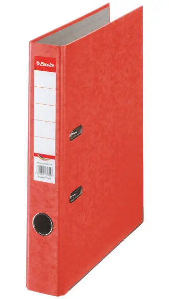 Pořadač pákový 50 mm prešpanový červený