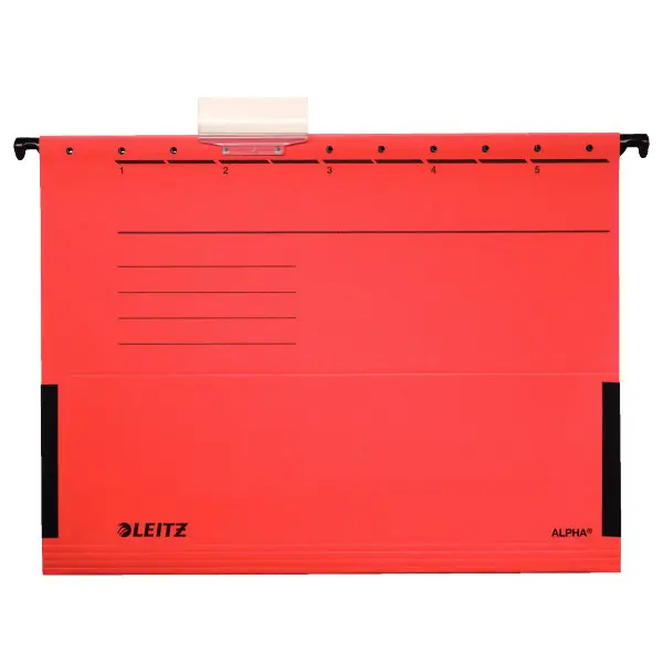 Desky závěsné s bočnicemi Alpha červené