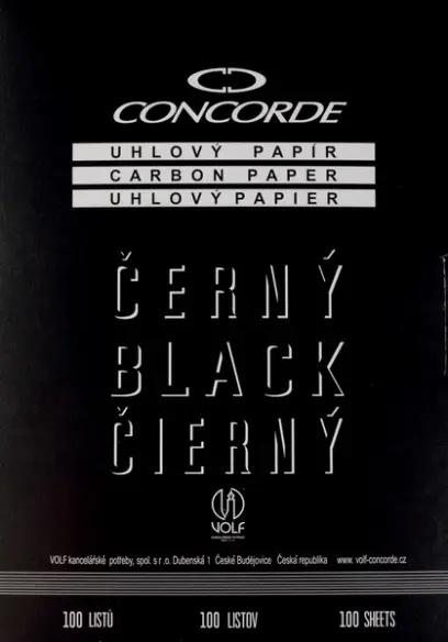 Papír uhlový A4 černý 25 listů