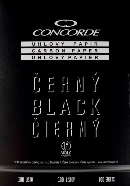 Papír uhlový A4 černý 25 listů