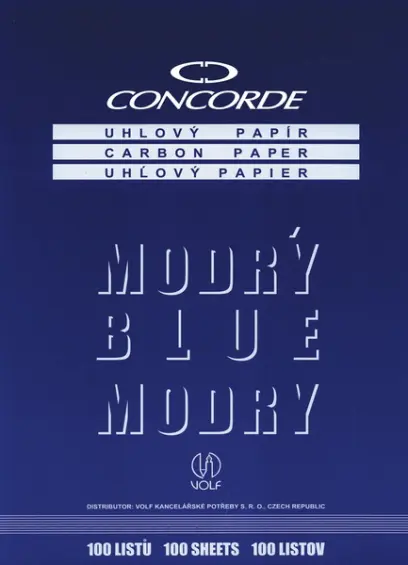 Papír uhlový A4 modrý 25 listů