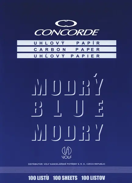 Papír uhlový A4 modrý 25 listů