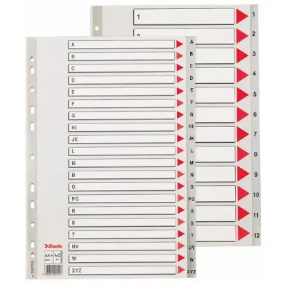 Rozlišovač A4 1-12 plastový maxi