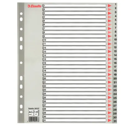 Rozlišovač A4 1-31 plastový maxi