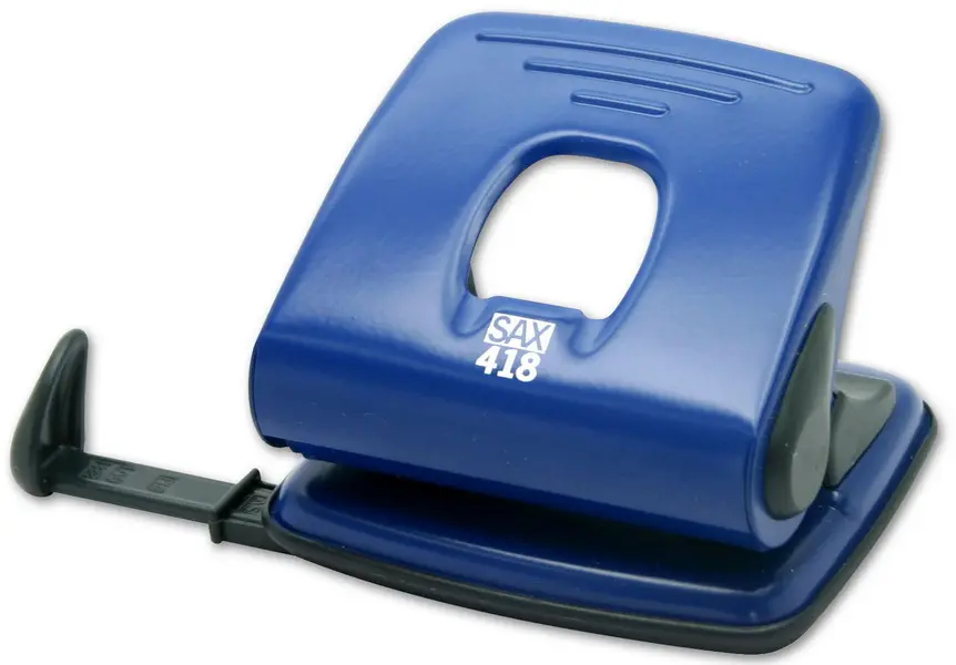 Děrovačka na 25 listů SAX 418 modrá kancelářská
