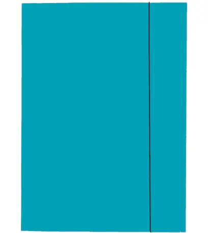 Mapa 3 klopá s gumou lesklá modrá světlá