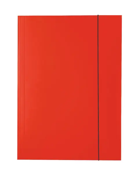 Mapa 3 klopá s gumou lesklá červená