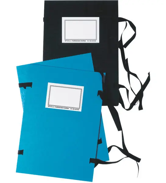 Desky spisové A4 se štítkem modré