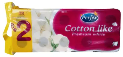 Papír toaletní Perfex třívrstvý bílý cotton like 10 ks
